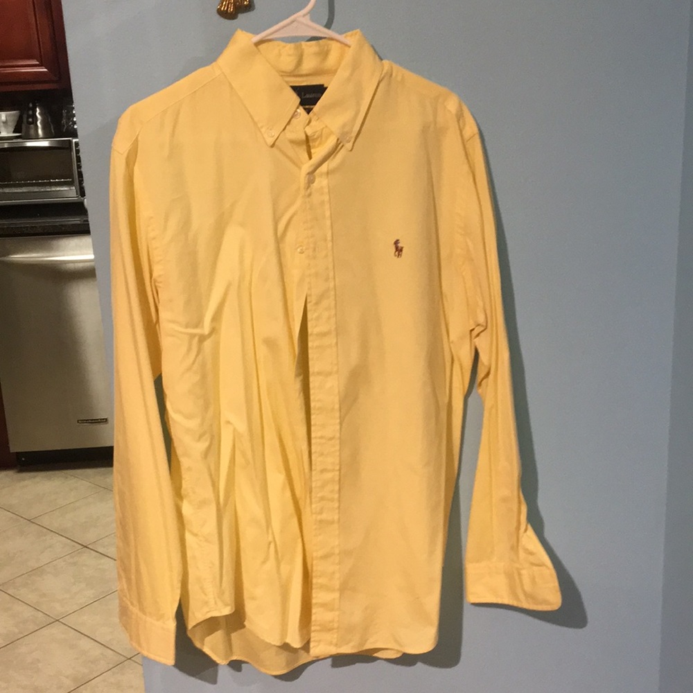 Yellow Ralph Lauren Button Down Classic Fit